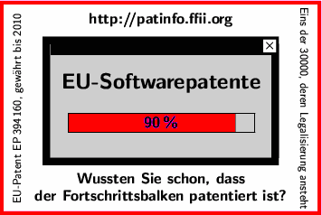 [EU-Software-Patente: |********* | 90%]